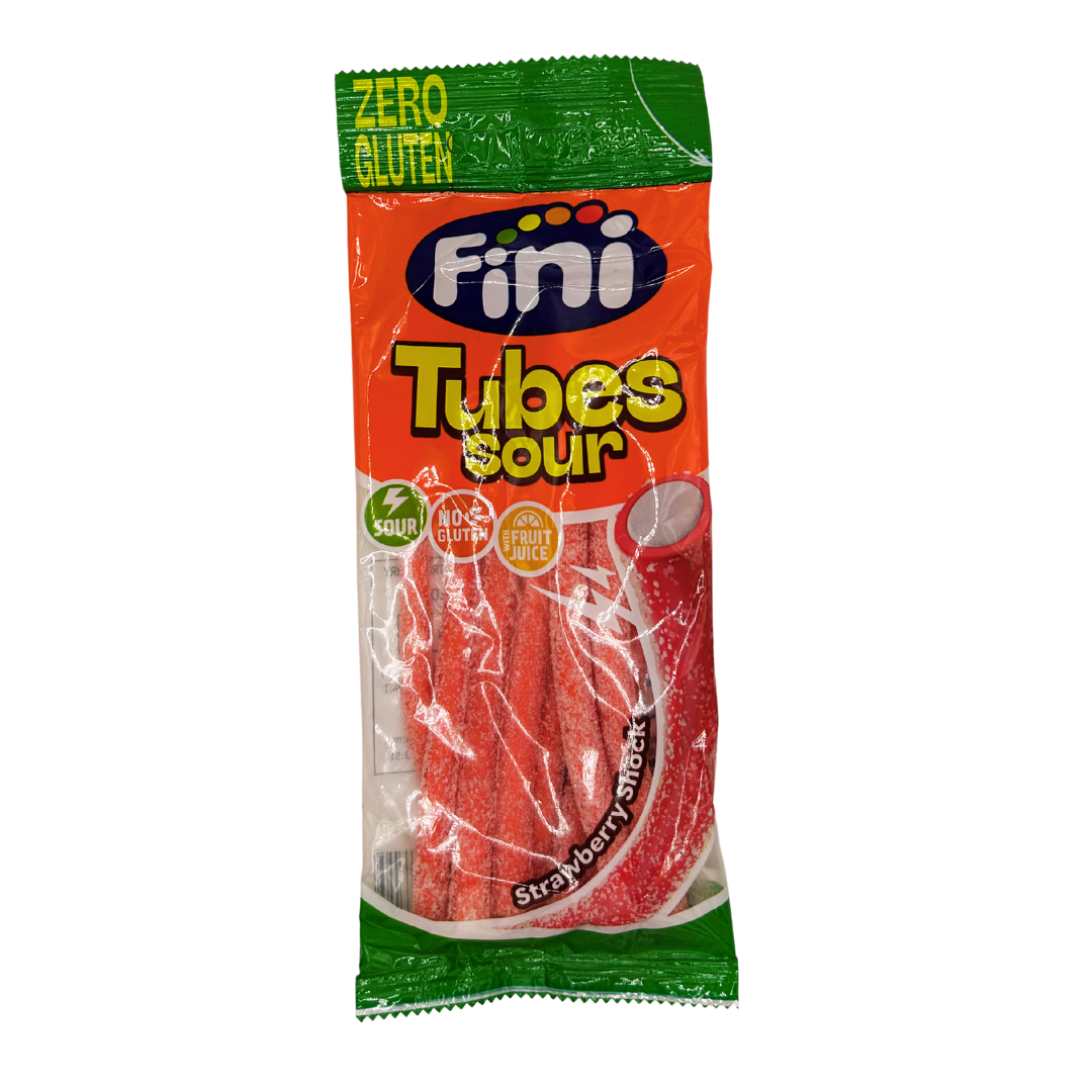 Glutenfreie Kaustangen FINI Tubes Saure Erdbeere