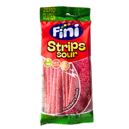 FINI Strips Sour glutenfrei Erdbeere
