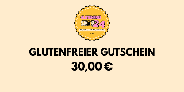 Glutenfrei Geschenkgutschein 30,00 € - Glutenfreishop24.de