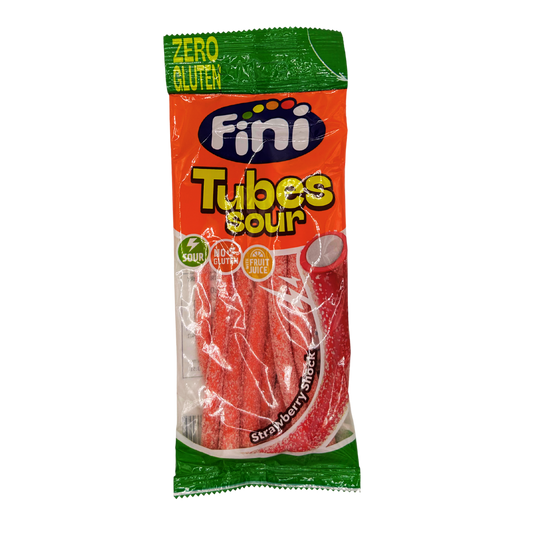 Glutenfreie Kaustangen FINI Tubes Saure Erdbeere
