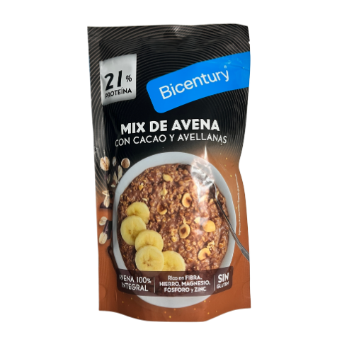 Glutenfreier Hafer Mix mit Kakao und Haselnüssen