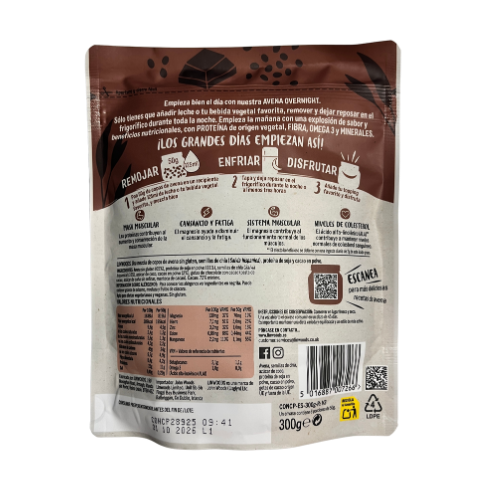 Glutenfreie Overnight Oats Protein – Hafer, Chia & pflanzliches Protein, Schokolade