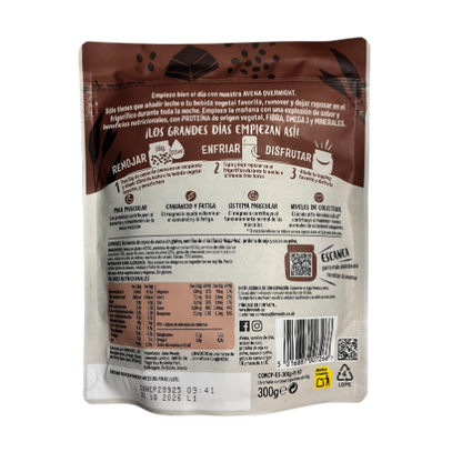 Glutenfreie Overnight Oats Protein – Hafer, Chia & pflanzliches Protein, Schokolade