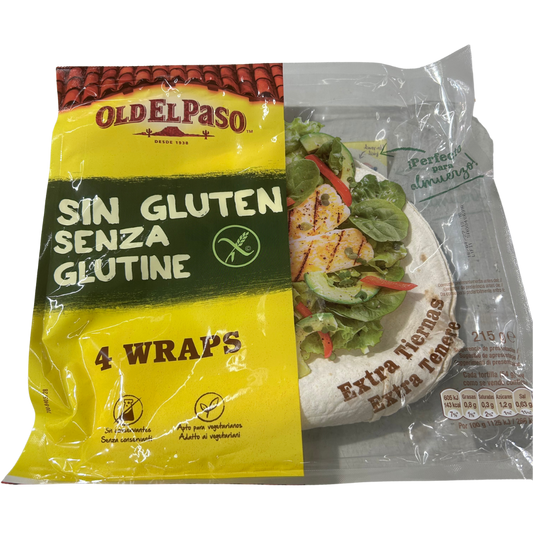 Tortilla Wraps glutenfrei (groß, 4 Stück) Old El Paso